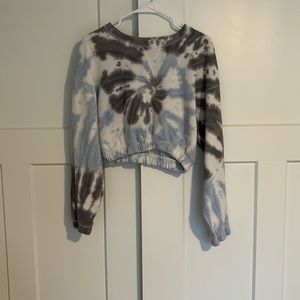 Aeropostale cropped tie-dye crewneck